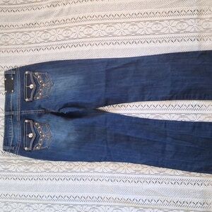 Live Hard Bling Flap Pocket Boot Cut Women’s Jeans